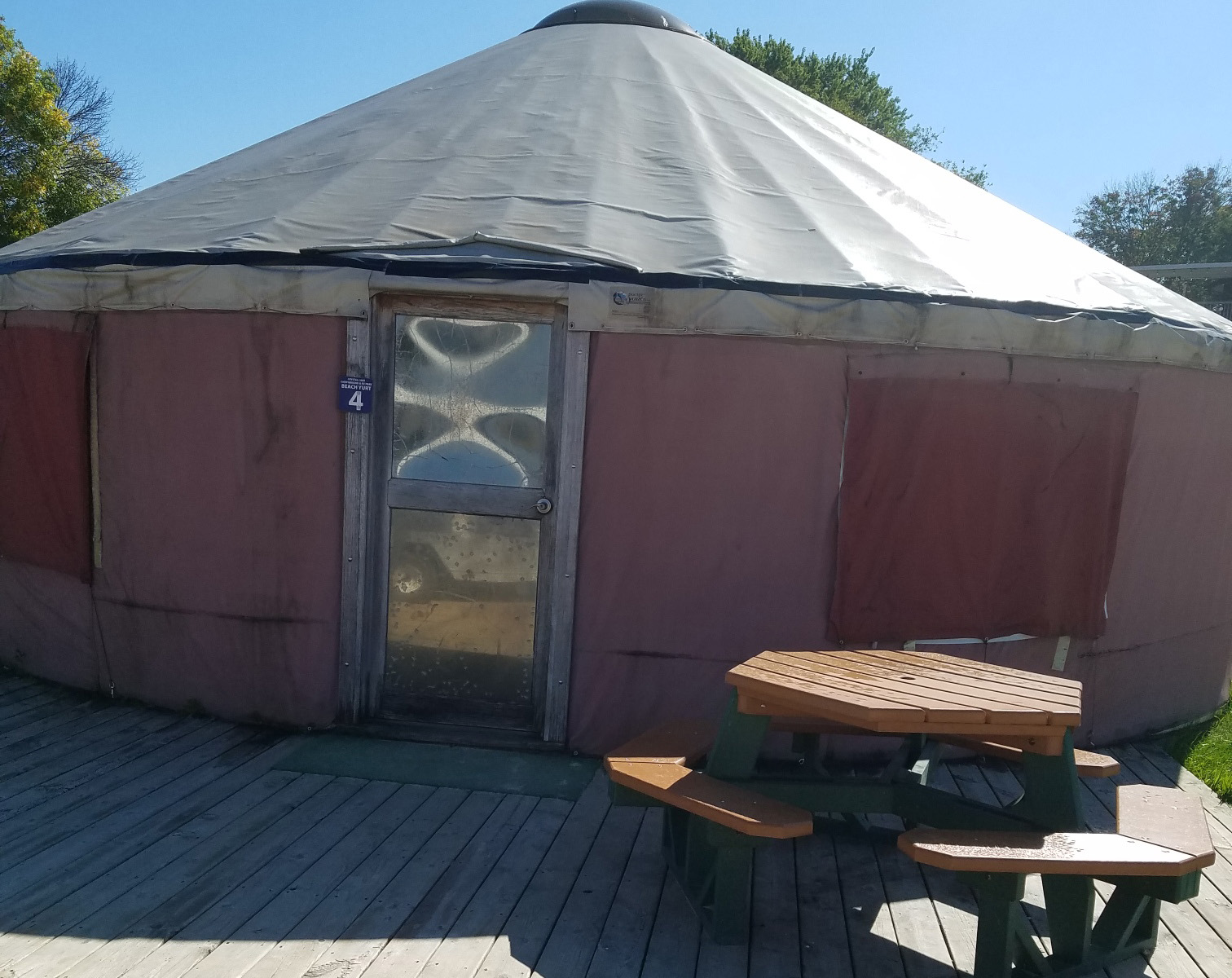 Beach Yurt (Sleeps 12) Crystal Lake RV Resort & Campground